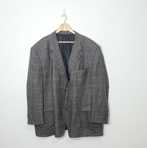 Lanza Collection Vintage Houndstooth Big & Tall Size Mens Wool Sport Blazer